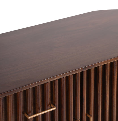 Mason Slatted Dark Mango Wood Small Sideboard