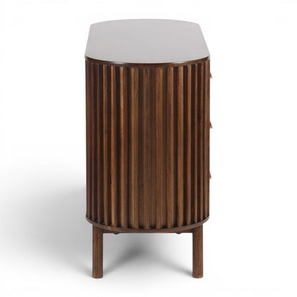 Mason Slatted Dark Mango Wood Small Sideboard
