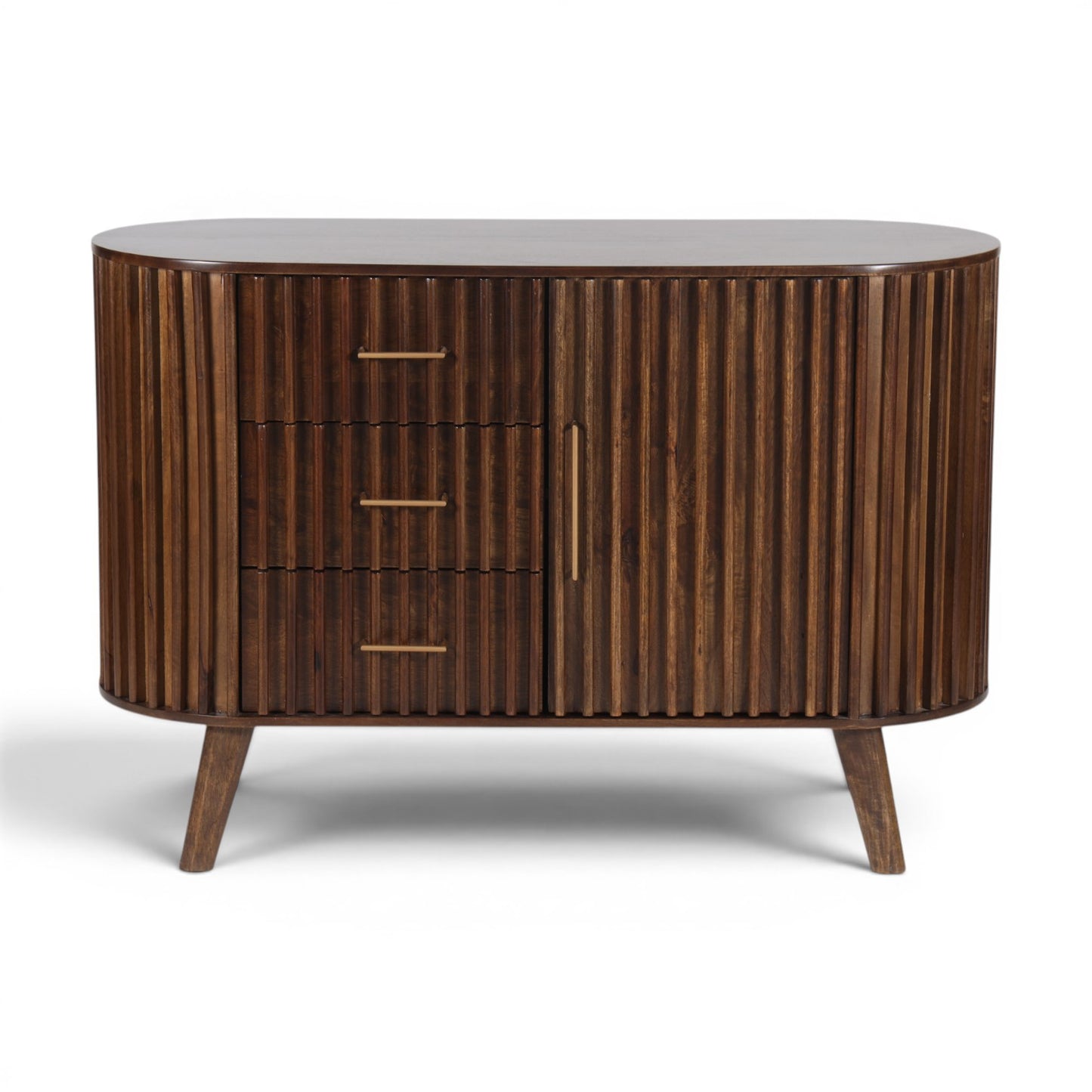 Mason Slatted Dark Mango Wood Small Sideboard