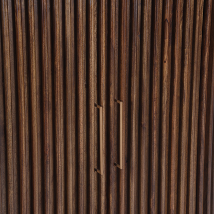 Mason Slatted Dark Mango Wood Highboard