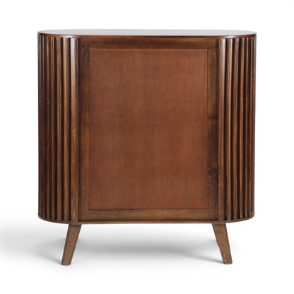 Mason Slatted Dark Mango Wood Highboard