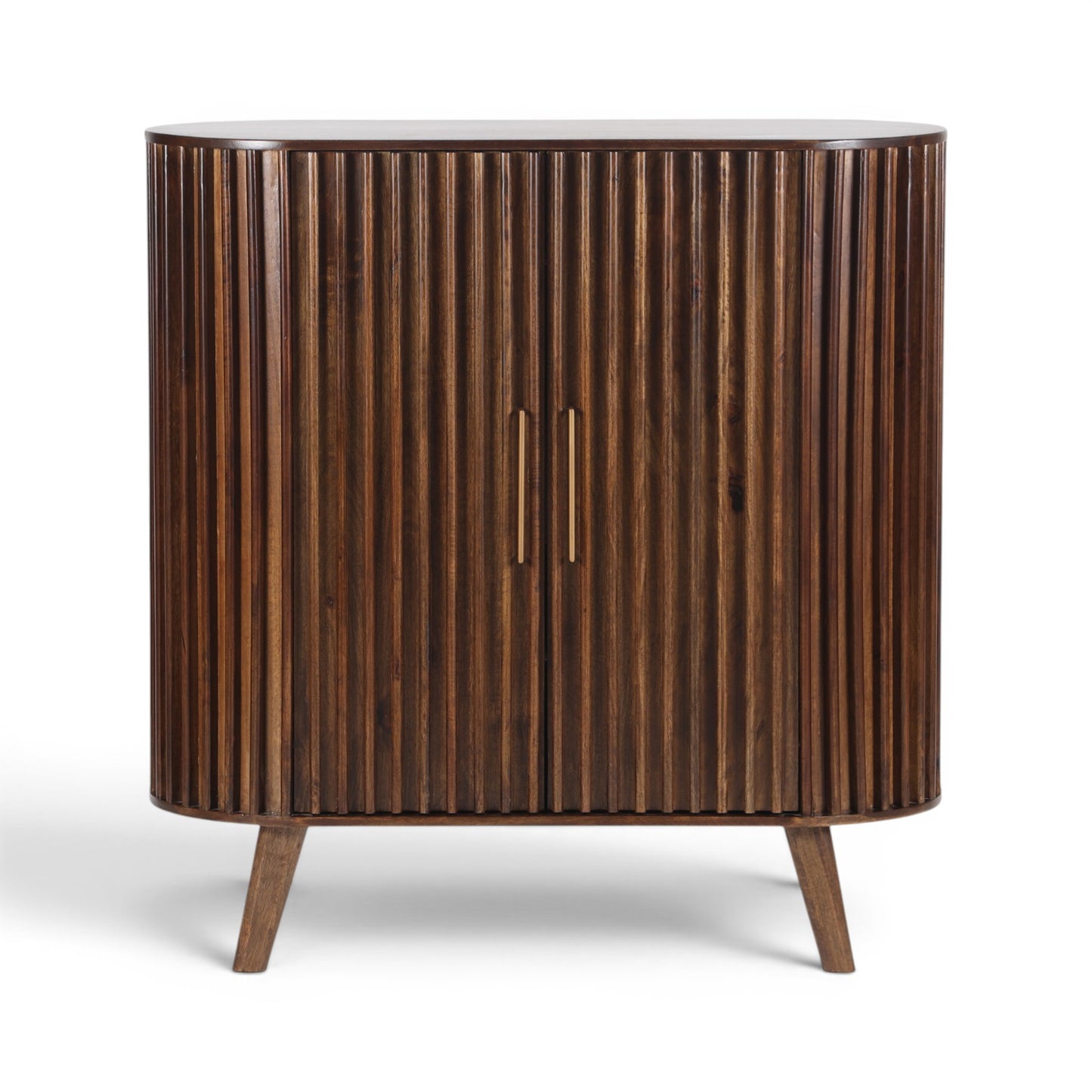 Mason Slatted Dark Mango Wood Highboard