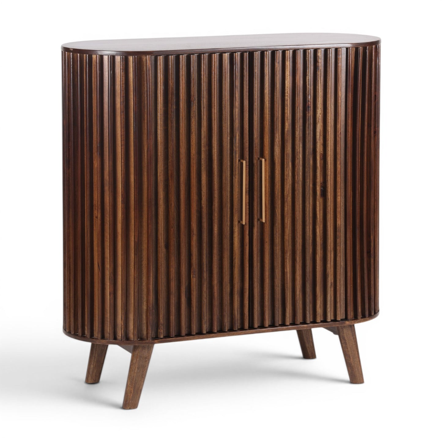 Mason Slatted Dark Mango Wood Highboard