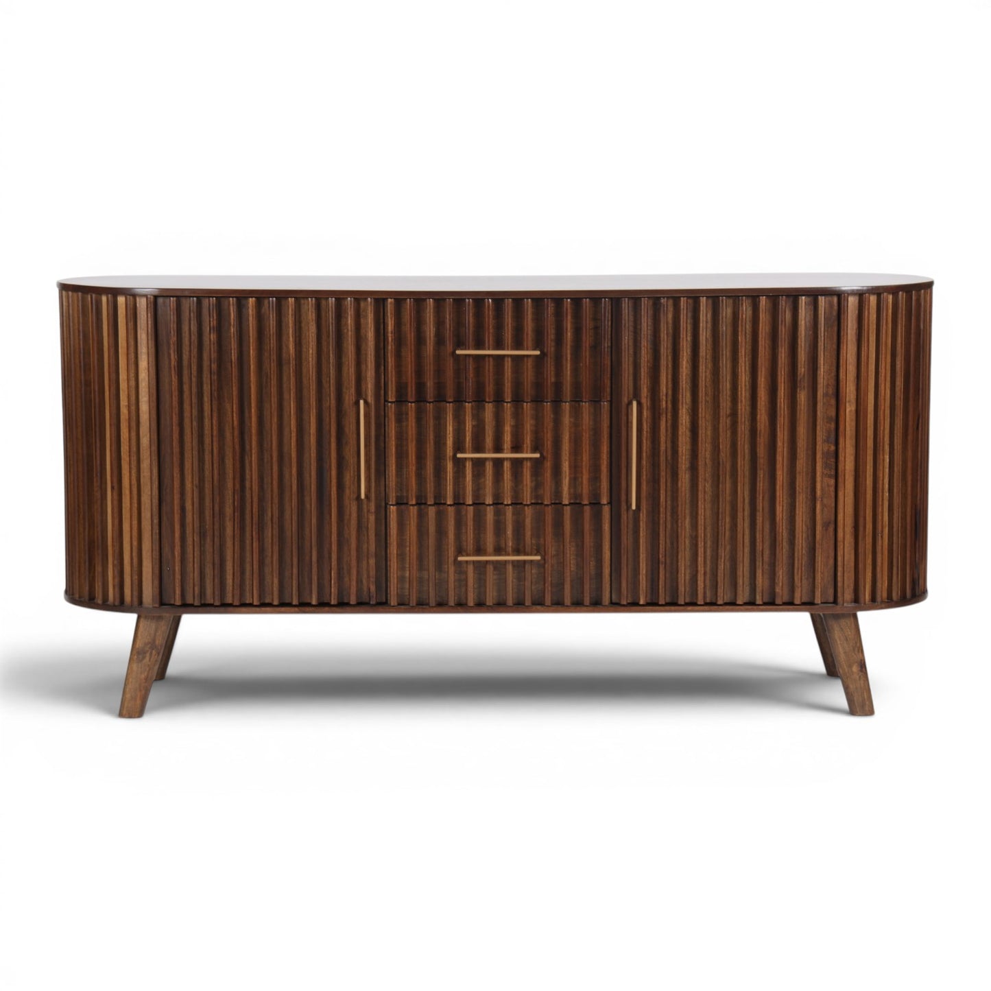 Mason Slatted Dark Mango Wood Sideboard