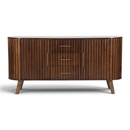 Mason Slatted Dark Mango Wood Sideboard