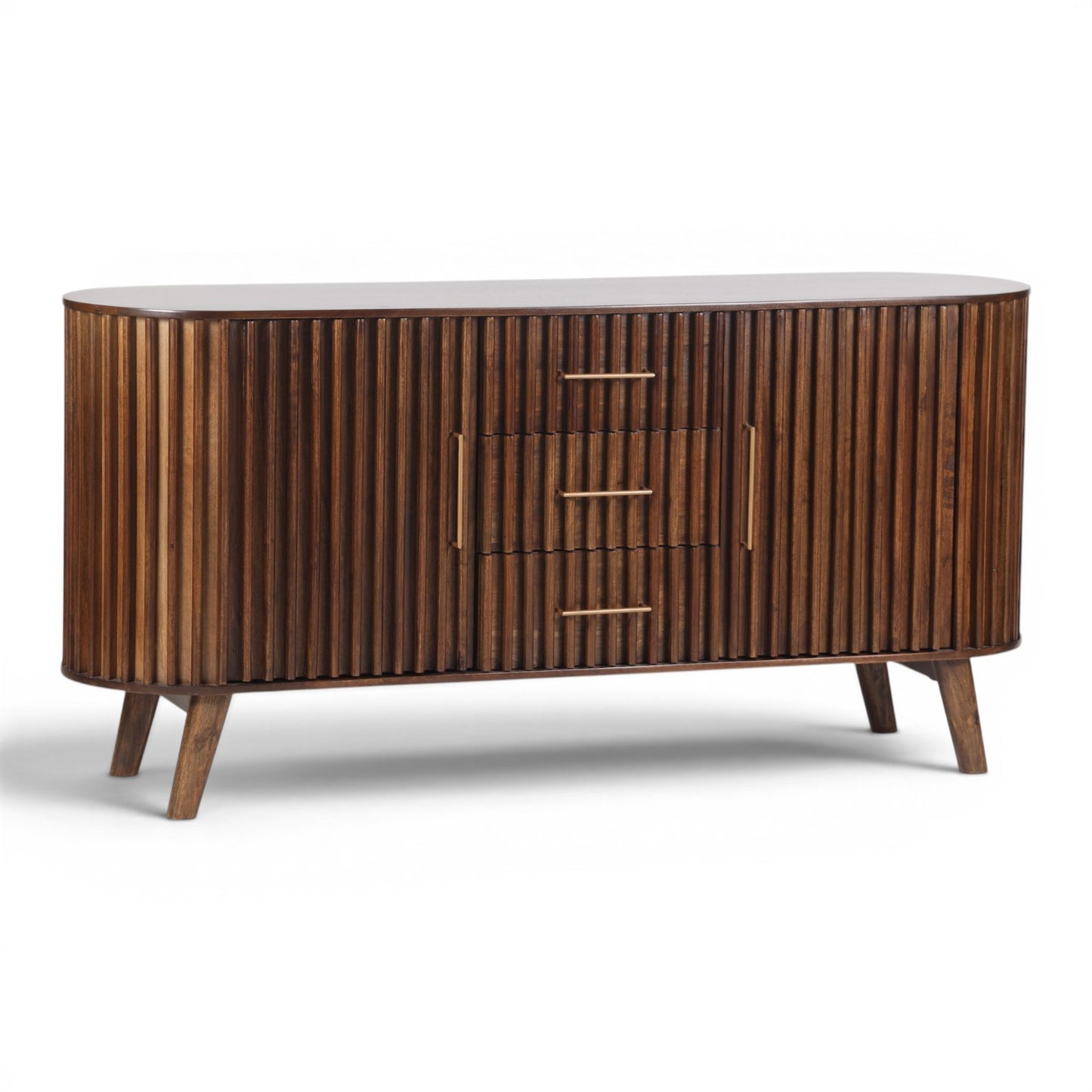 Mason Slatted Dark Mango Wood Sideboard