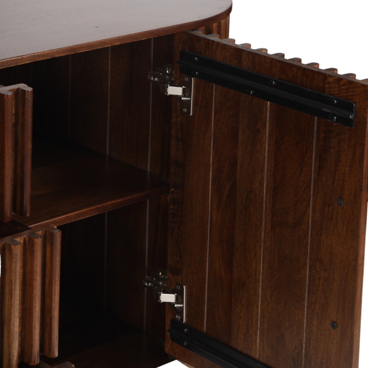 Mason Slatted Dark Mango Wood Sideboard