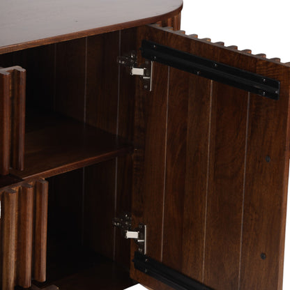 Mason Slatted Dark Mango Wood Sideboard