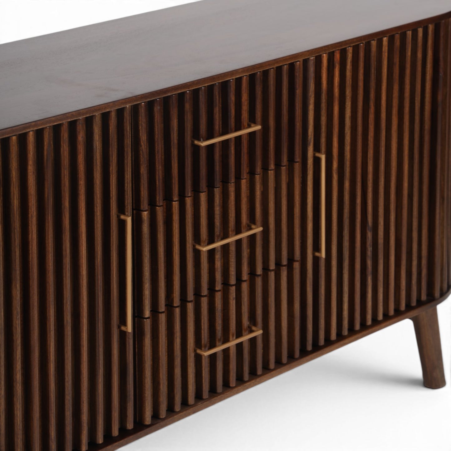 Mason Slatted Dark Mango Wood Sideboard