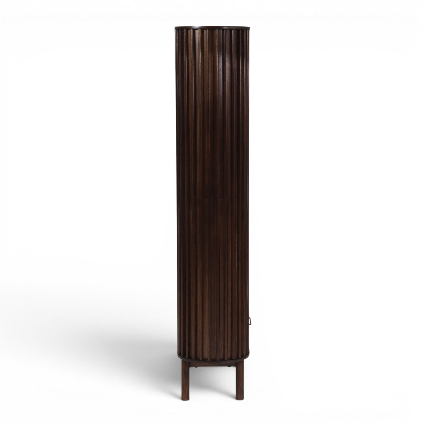 Mason Slatted Dark Mango Wood Bookcase