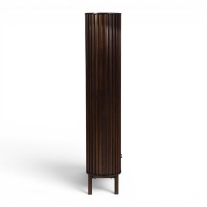 Mason Slatted Dark Mango Wood Bookcase