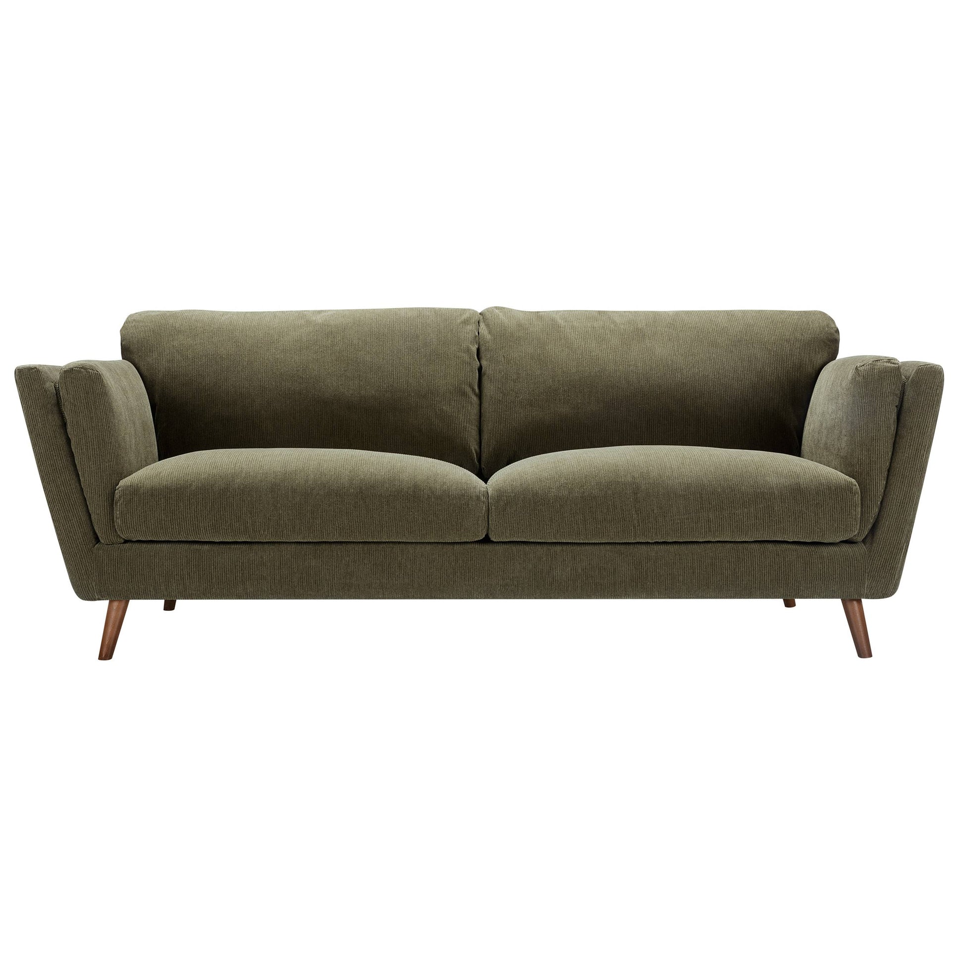 Nova - 3 Seater Moss Dark Green Corduroy - Pieces For Places