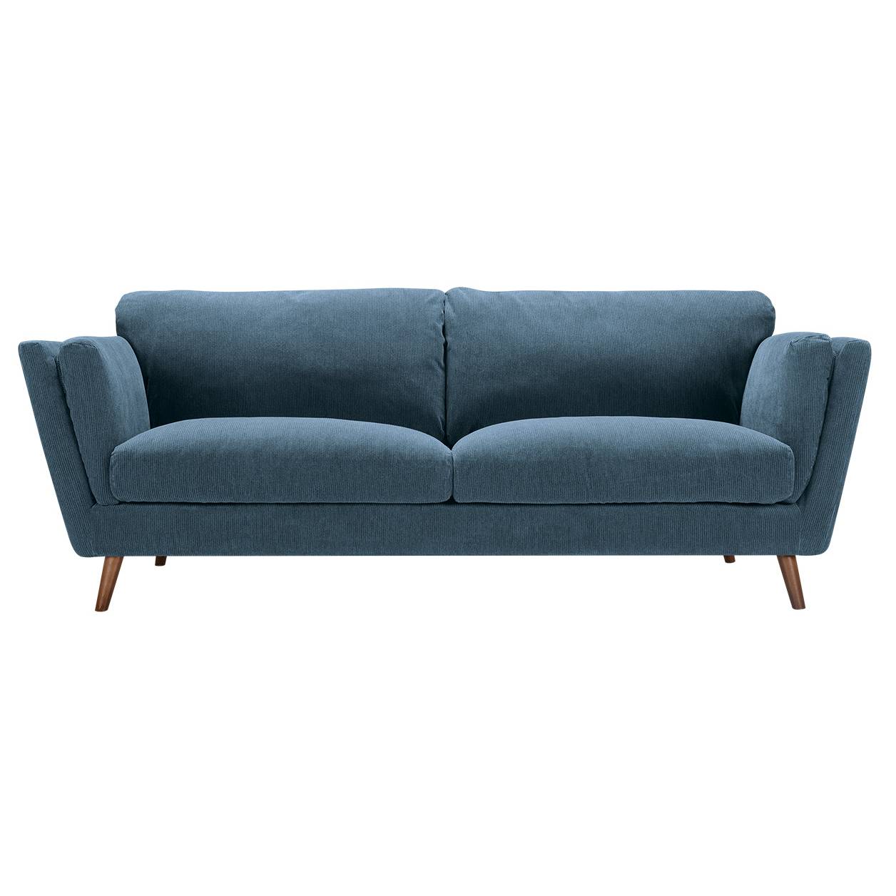 Nova - 3 Seater Moss Blue Corduroy - Pieces For Places