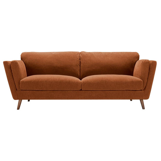 Nova - 3 Seater Moss Orange Corduroy - Pieces For Places