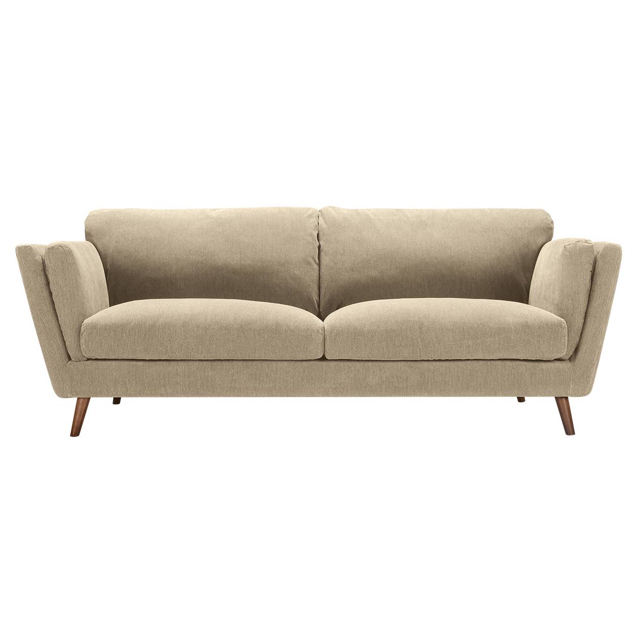Nova - 3 Seater Moss Cold Beige Corduroy - Pieces For Places