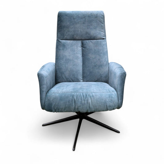 Ocean Blue Hygge Reclining Chair & Stool - Pieces For Places