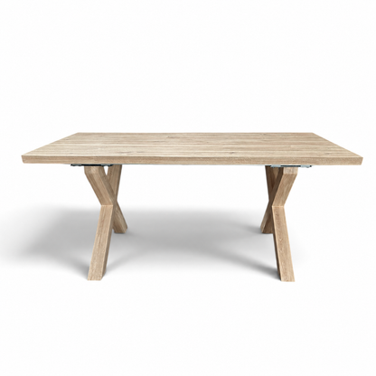 Oiled Oak Natural Edge Extending Dining Table