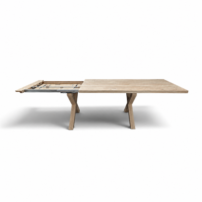 Oiled Oak Natural Edge Extending Dining Table