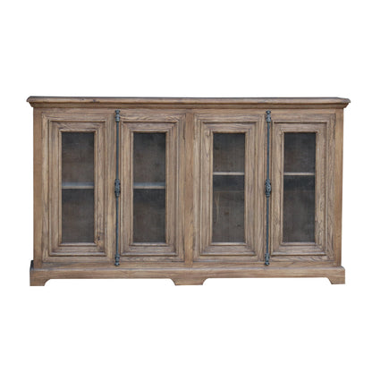Oyster Old Elm 4 Door Sideboard With Chicken Wire Door Inlays - Pieces For Places