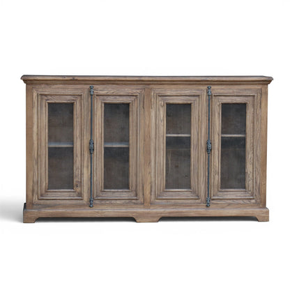 Oyster Old Elm 4 Door Sideboard With Chicken Wire Door Inlays - Pieces For Places