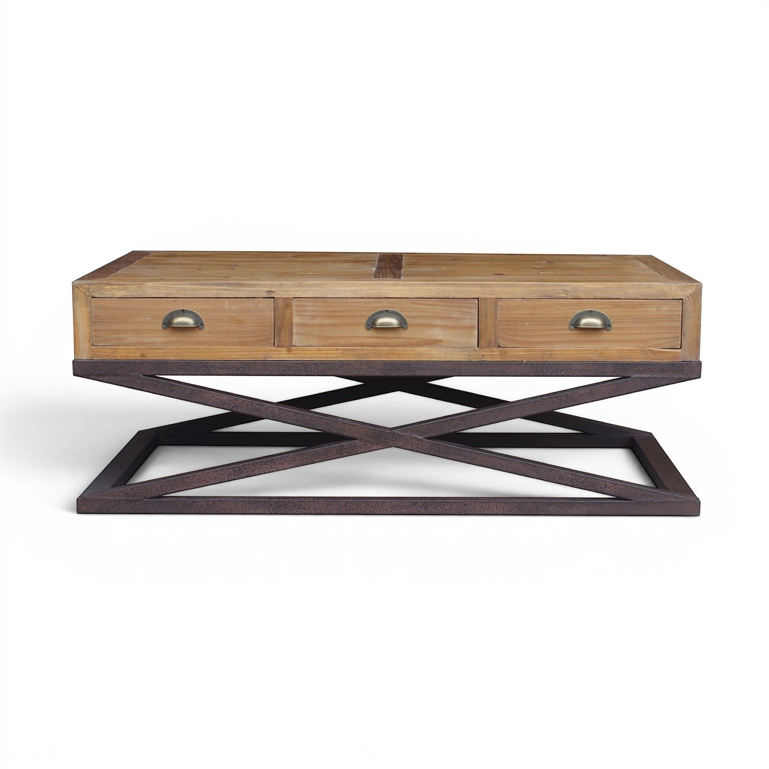 Oyster Pine 6 Drawer X Base Coffee Table - Pieces For Places