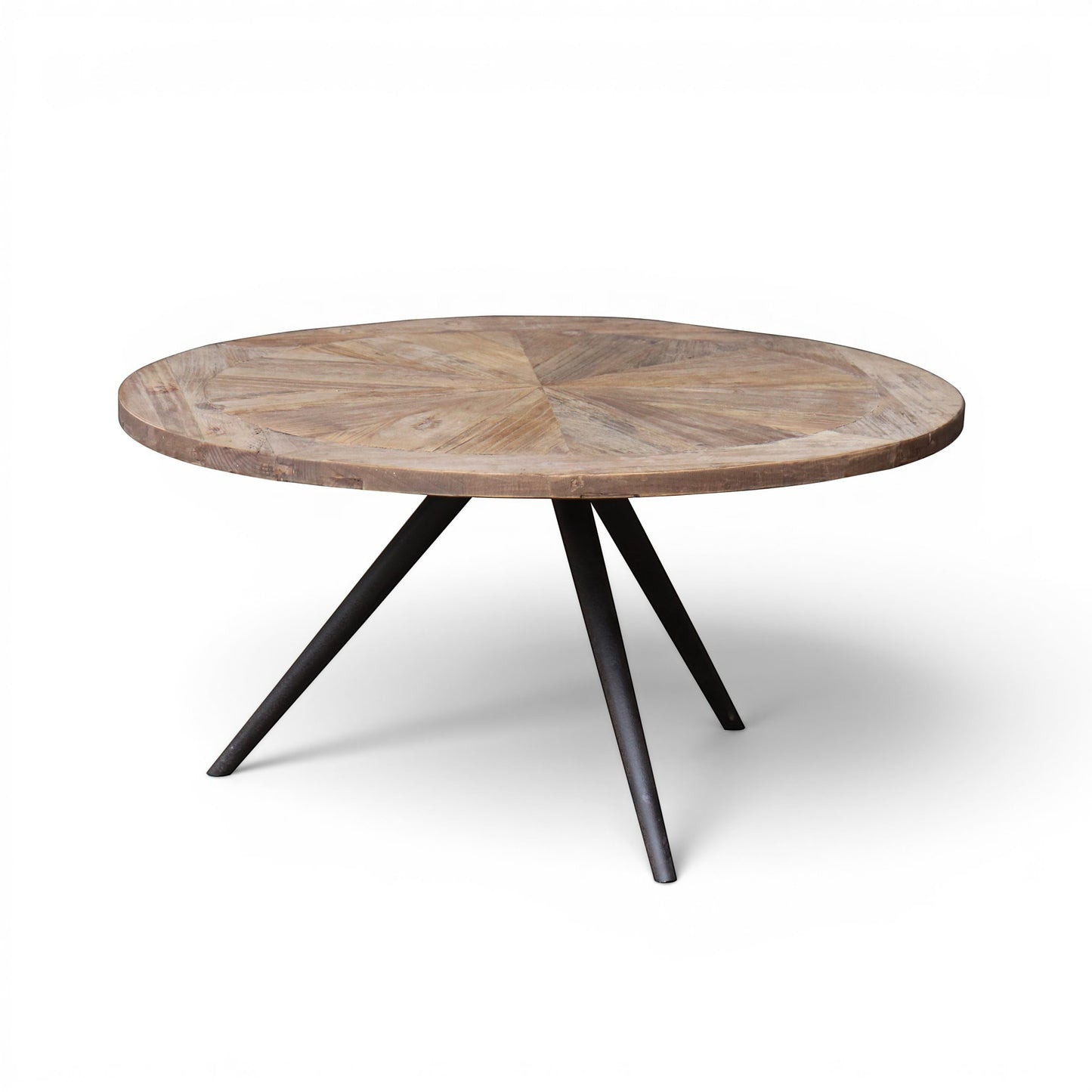 Oyster Elm Parquet Round Coffee Table - Pieces For Places