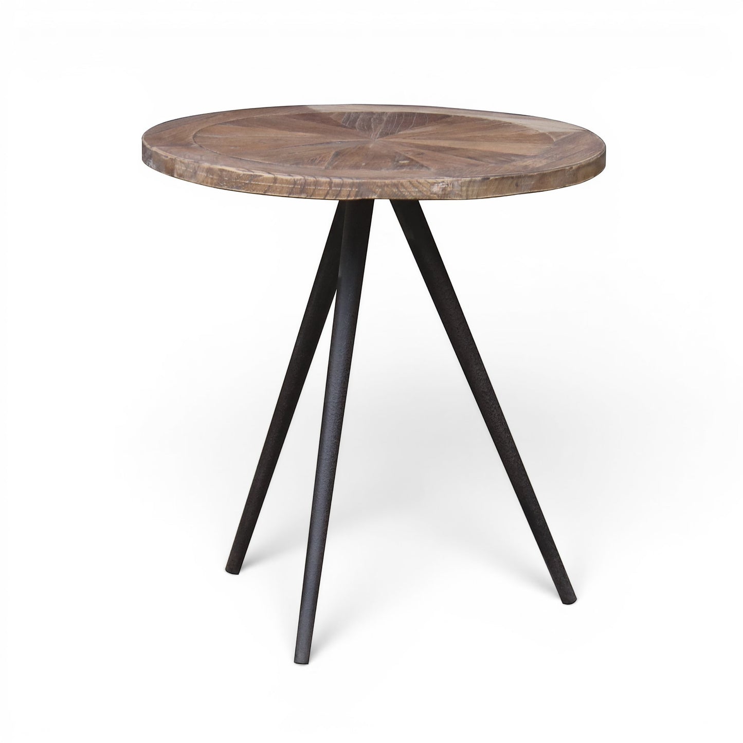 Oyster Elm Parquet Round Side Table - Pieces For Places