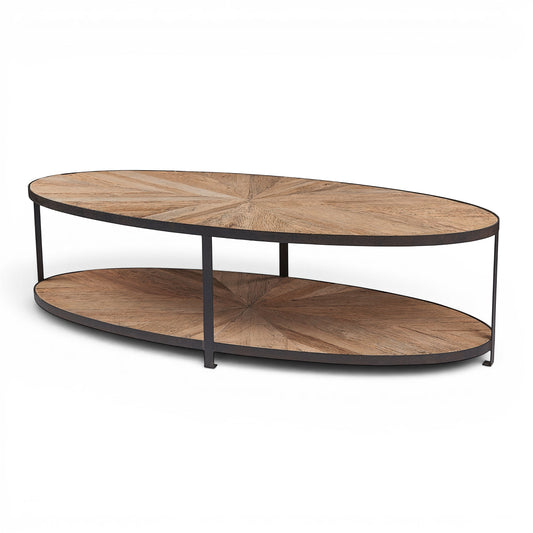 Oyster Reclaimed Oak Large Oval Coffee Table - Pieces For Places