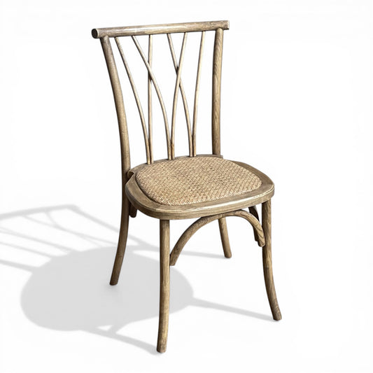 Oyster Oak Wooden Back Dining Chair