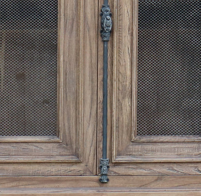 Oyster Old Elm 4 Door Sideboard With Chicken Wire Door Inlays - Pieces For Places
