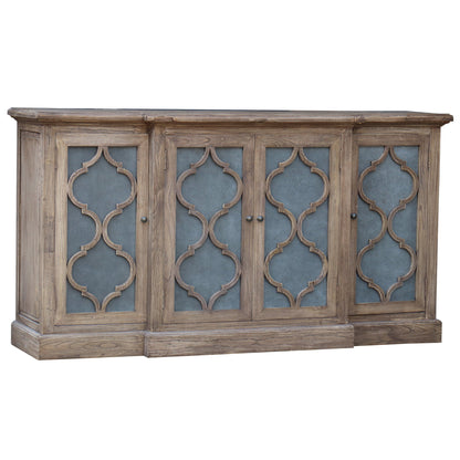 Oyster Old Elm 4 Door Sideboard With Metal Inlay Doors - Pieces For Places