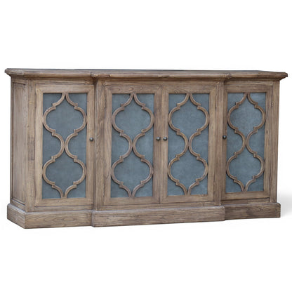 Oyster Old Elm 4 Door Sideboard With Metal Inlay Doors - Pieces For Places