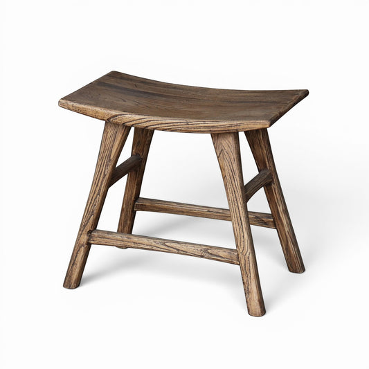 Oyster Old Elm Stool - Pieces For Places