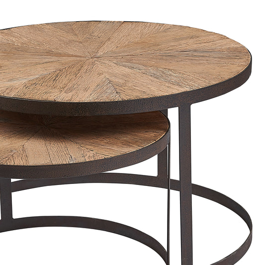 Oyster Reclaimed Oak Nest Of Tables - Pieces For Places