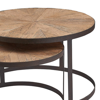 Oyster Reclaimed Oak Nest Of Tables - Pieces For Places