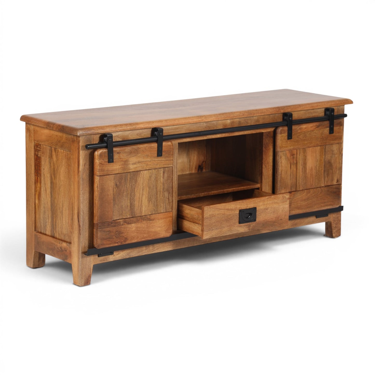 Industrial Solid Mango Wood TV Unit