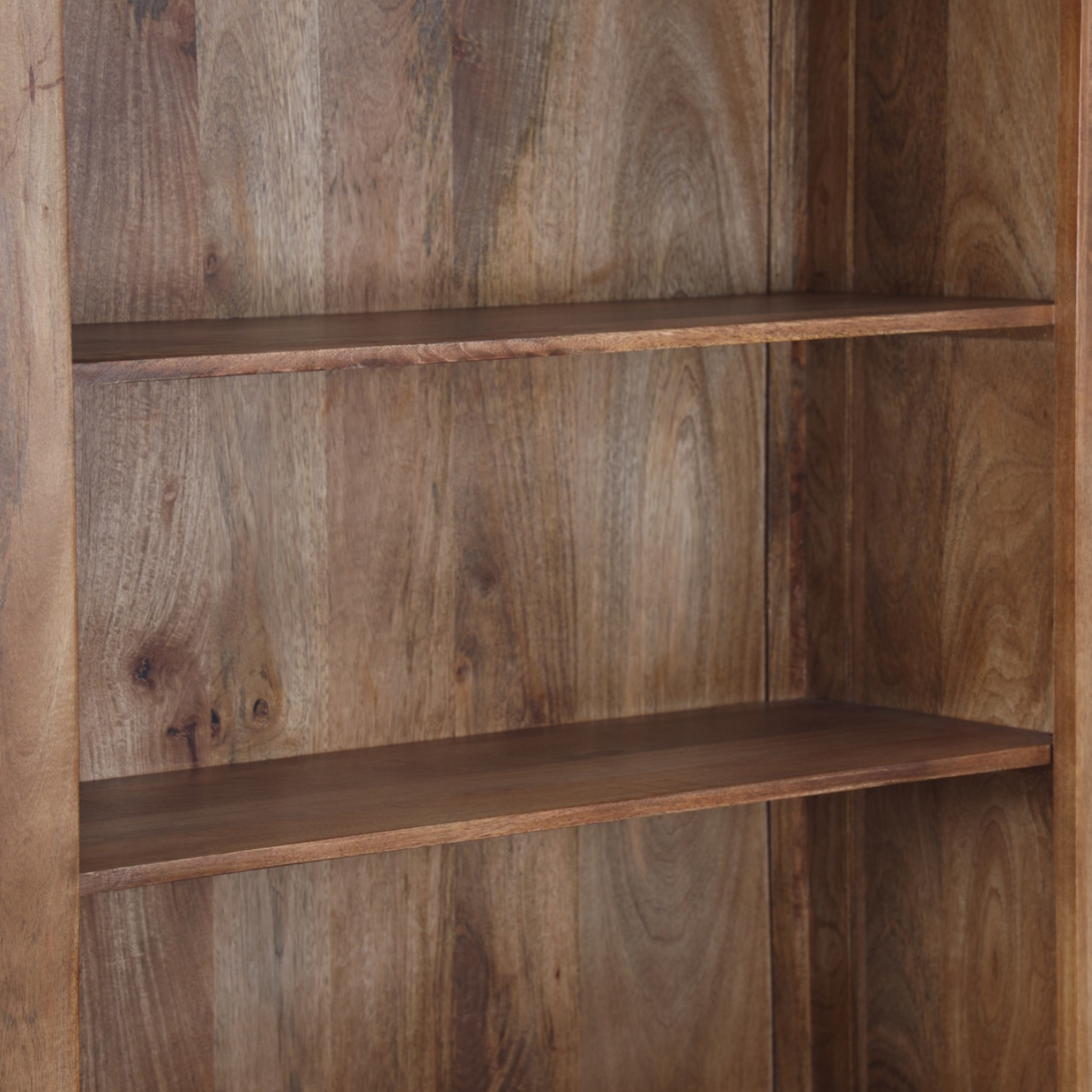 Industrial Solid Mango Wood Bookcase