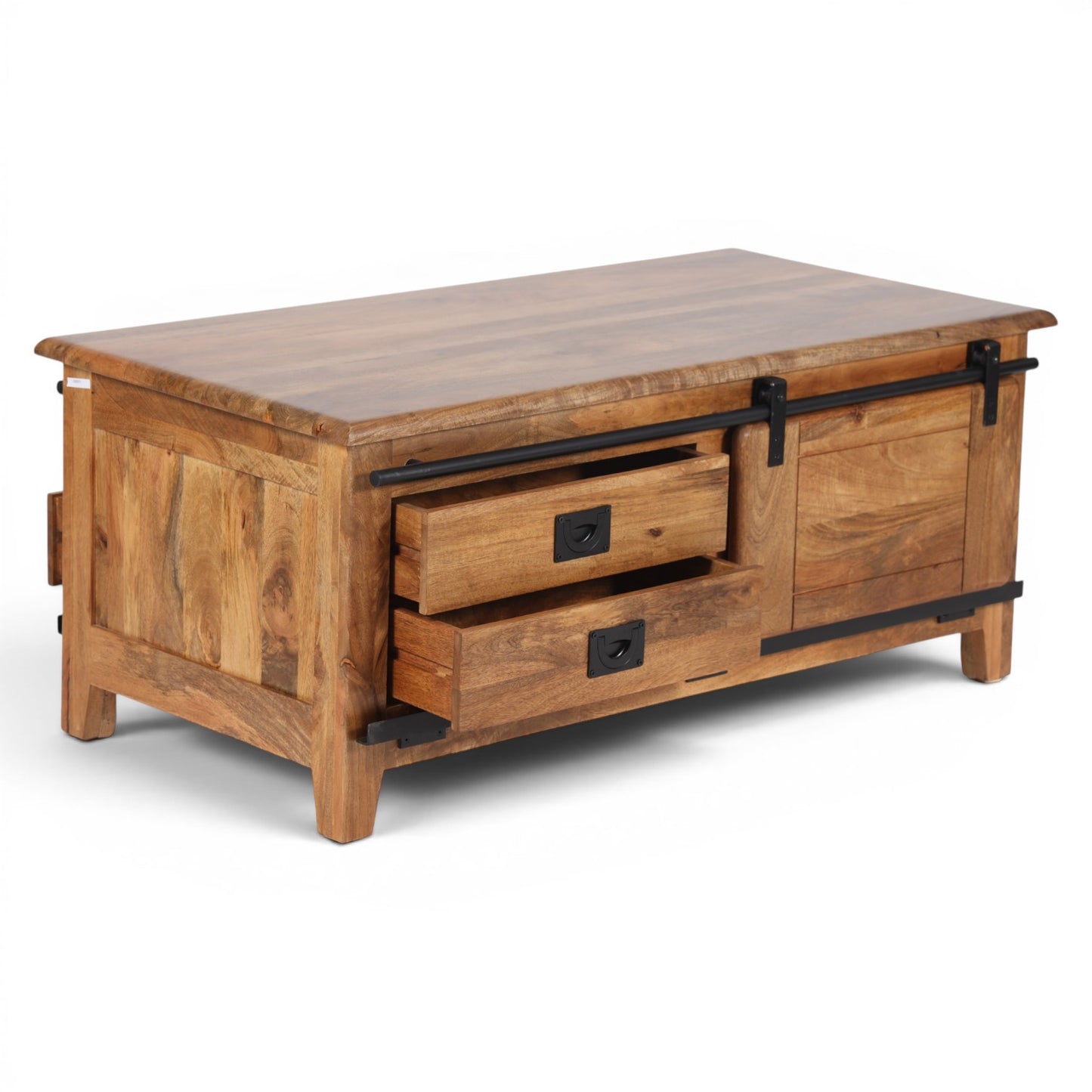 Industrial Solid Mango Wood Coffee Table