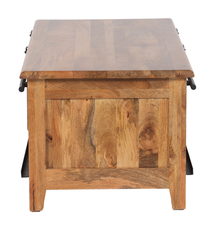 Industrial Solid Mango Wood Coffee Table