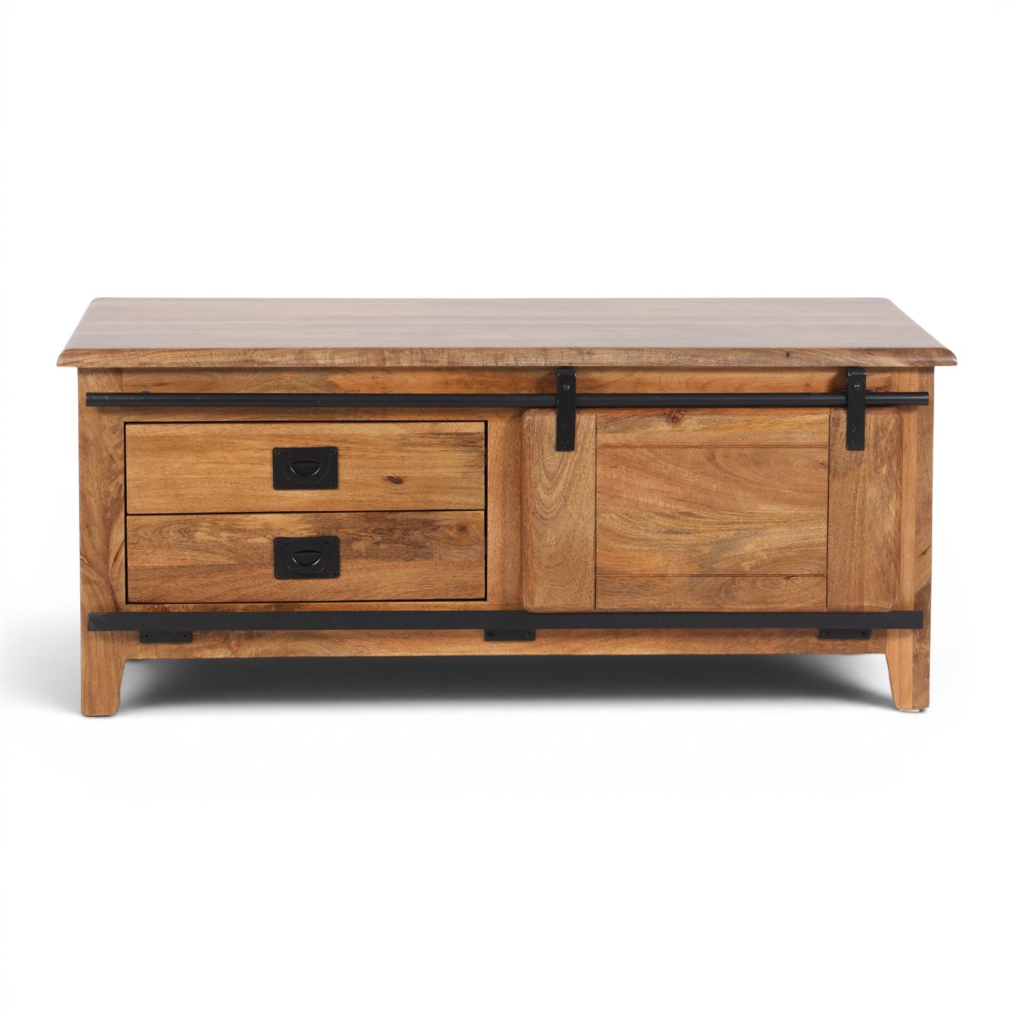 Industrial Solid Mango Wood Coffee Table