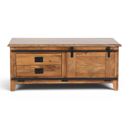 Industrial Solid Mango Wood Coffee Table
