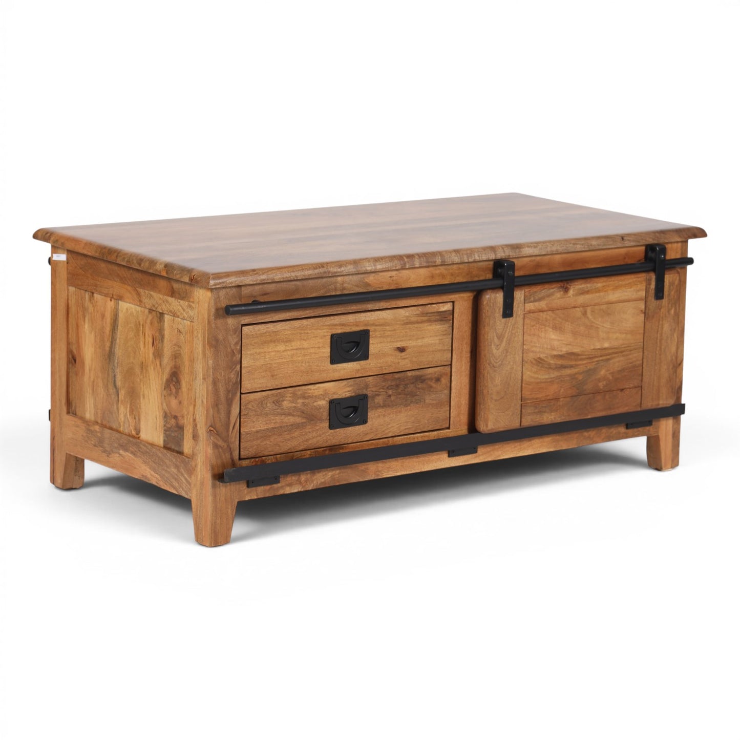 Industrial Solid Mango Wood Coffee Table