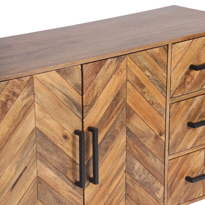 Parquet Solid Mango Wood Sideboard
