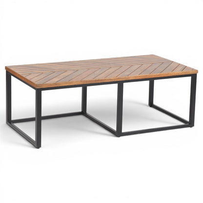 Parquet Rectangle Mango Wood Coffee Table