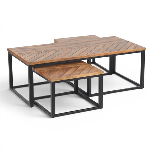 Parquet Rectangle Mango Wood Coffee Table