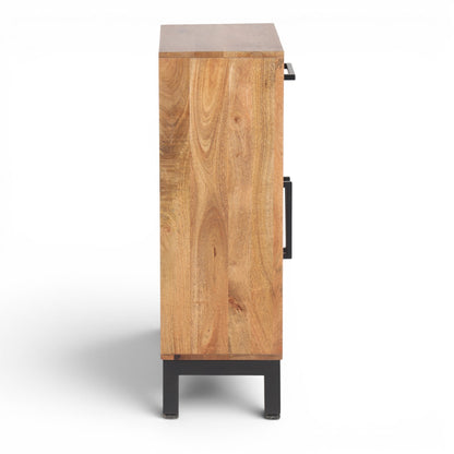 Parquet Solid Mango Wood Tall Slim Sideboard