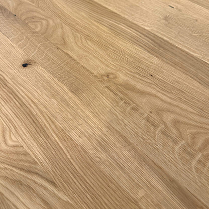 Pebble Oiled Oak Trapeze Leg Dining Table