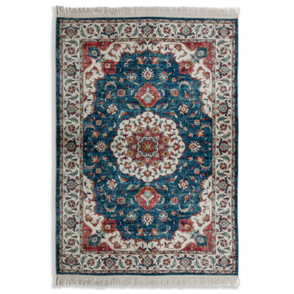 Persian Style Blue & Red Medallion Rug