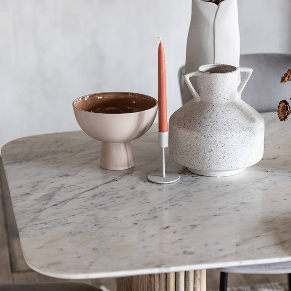 Reed Mango Wood & Marble Dining Table