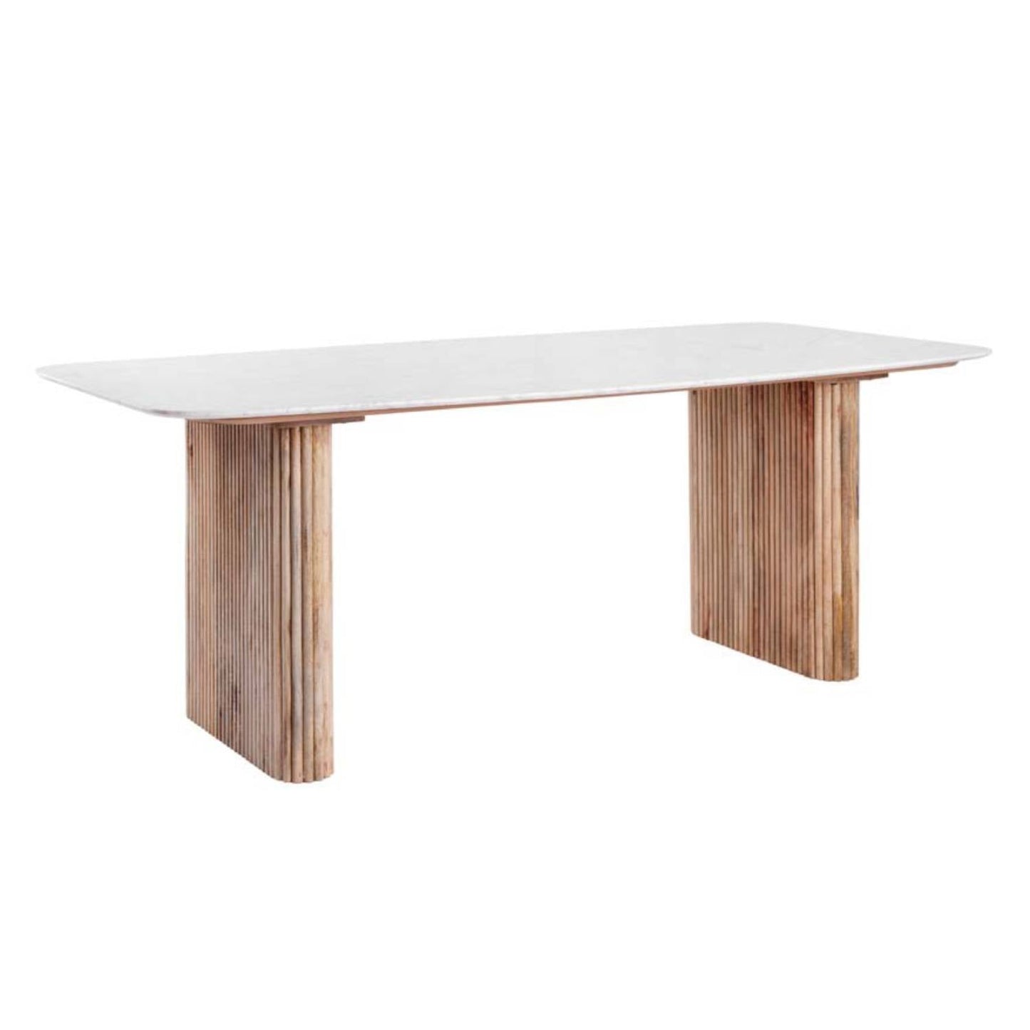 Reed Mango Wood & Marble Dining Table